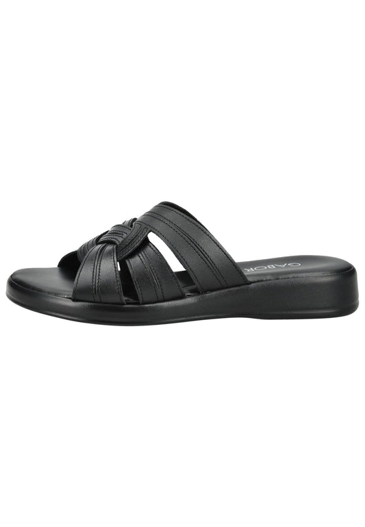 Gabor Comfort Pantoletten Glattleder Schwarz