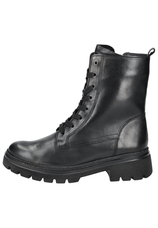 Gabor Comfort Stiefelette Glattleder Schwarz Warmfutter