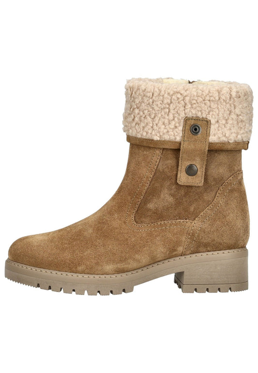 Gabor Comfort Stiefelette Veloursleder Braun Warmfutter