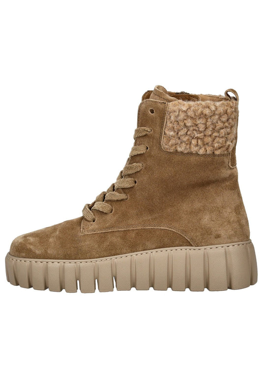 Gabor Comfort Stiefelette Veloursleder Camel