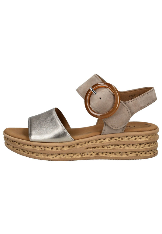 Gabor Sandalen Leder Beige/Braun