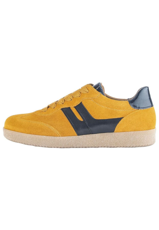 Gabor Sneaker Leder/Textil Blau/Gelb
