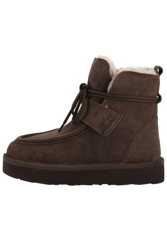 Gabor Stiefelette Veloursleder Mocca Warmfutter