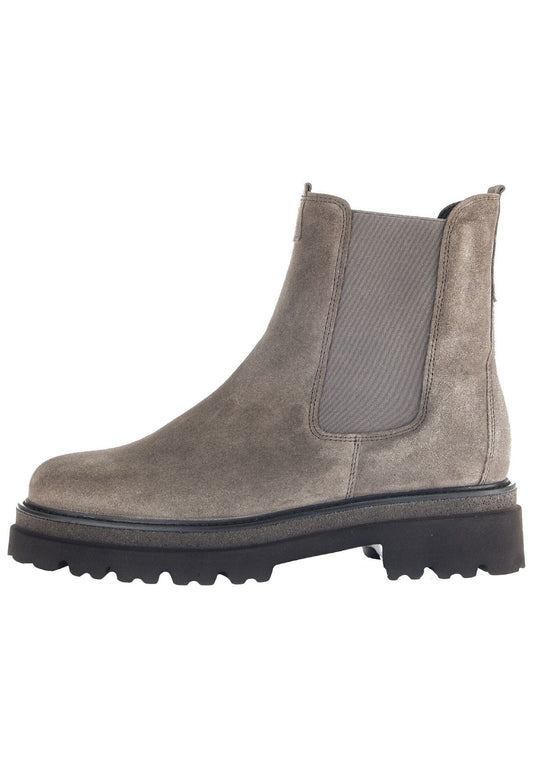 Gabor Stiefelette Veloursleder/Textil Grau/Braun Warmfutter