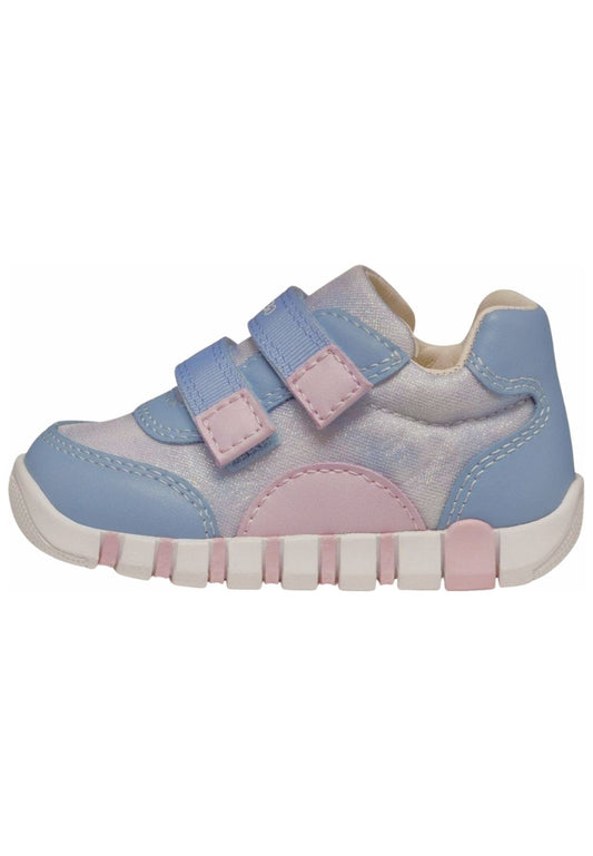 Geox Halbschuhe Lederimitat/Textil Rosa/Hellblau