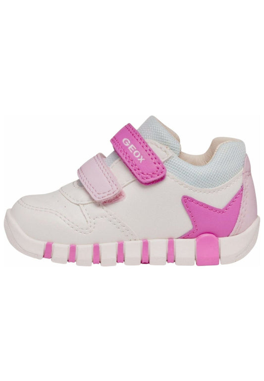 Geox Halbschuhe Lederimitat/Textil Weiß/Pink