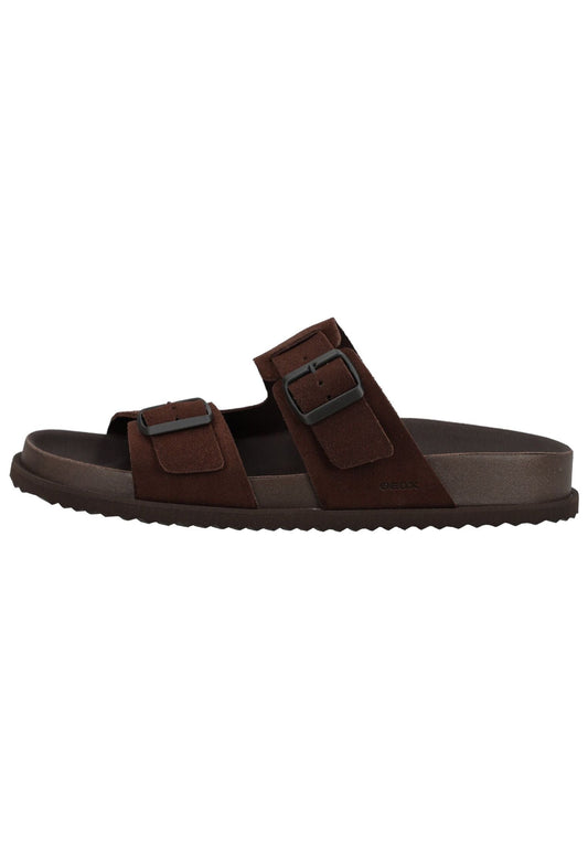 Geox Pantoletten Leder Dunkelbraun