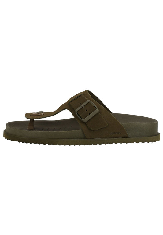 Geox Pantoletten Veloursleder Military
