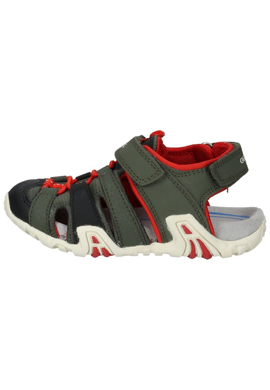 Geox Sandalen Lederimitat/Textil Dunkelgrün