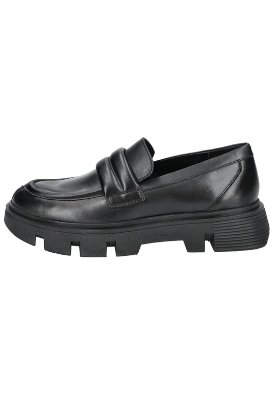 Geox Slipper Leder Schwarz