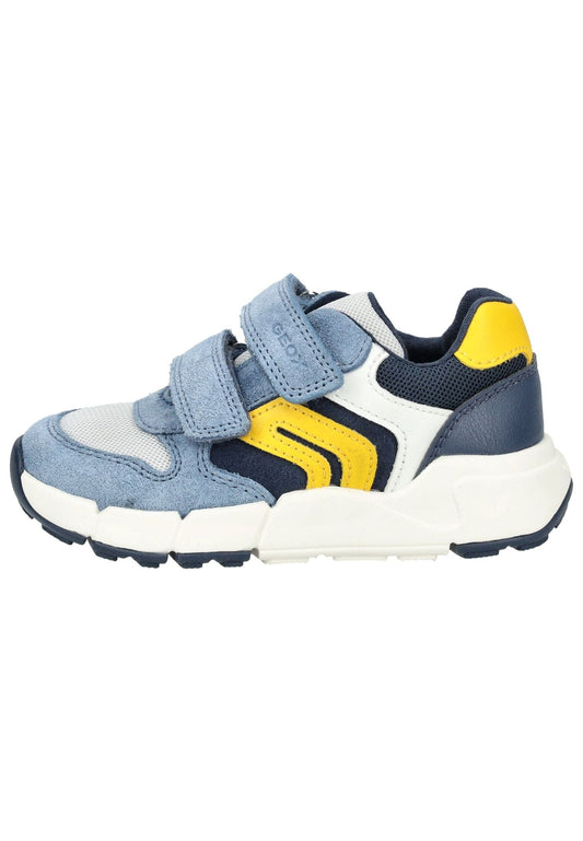 Geox Sneaker Leder Blau/Gelb