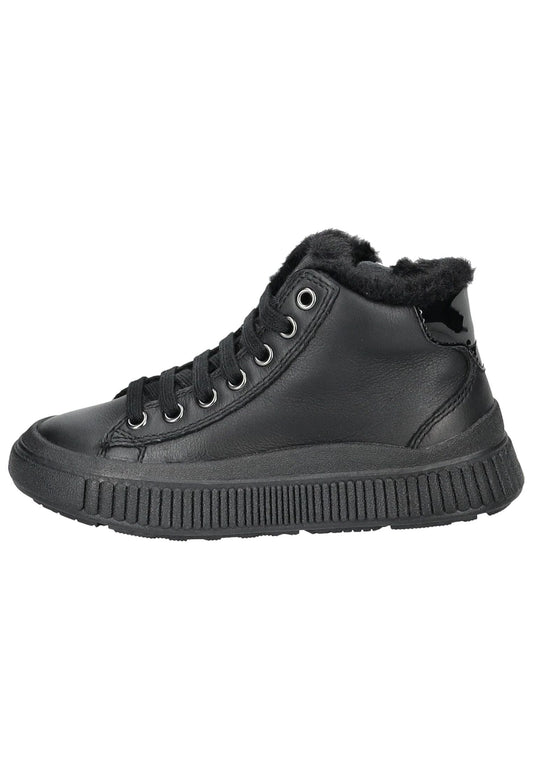 Geox Sneaker Leder/Synthetik Schwarz Warmfutter