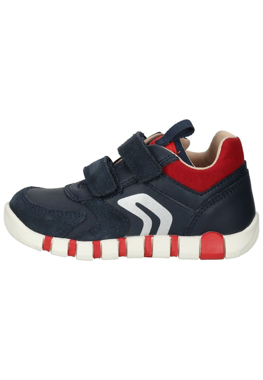 Geox Sneaker Leder/Textil Navy/Rot