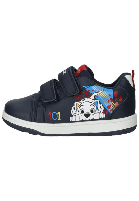 Geox Sneaker Leder/Textil Navy/Weiß