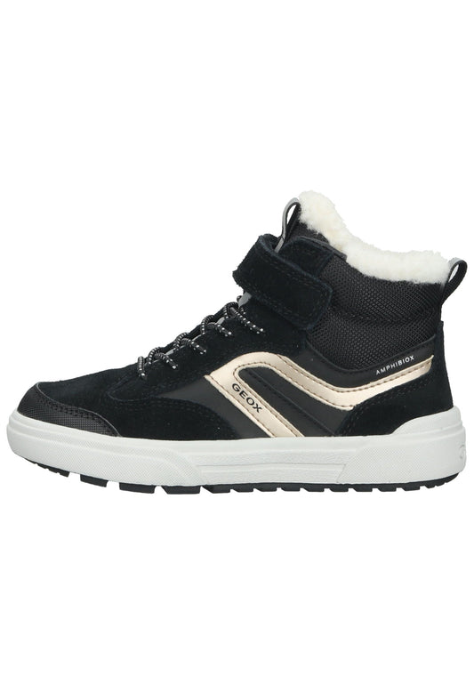 Geox Sneaker Leder/Textil Schwarz/Gold