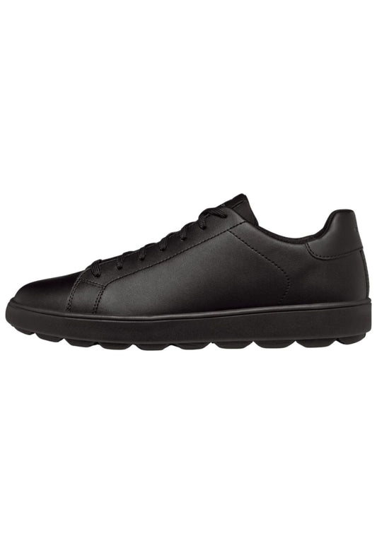 Geox Sneaker Leder/Textil Schwarz/Schwarz