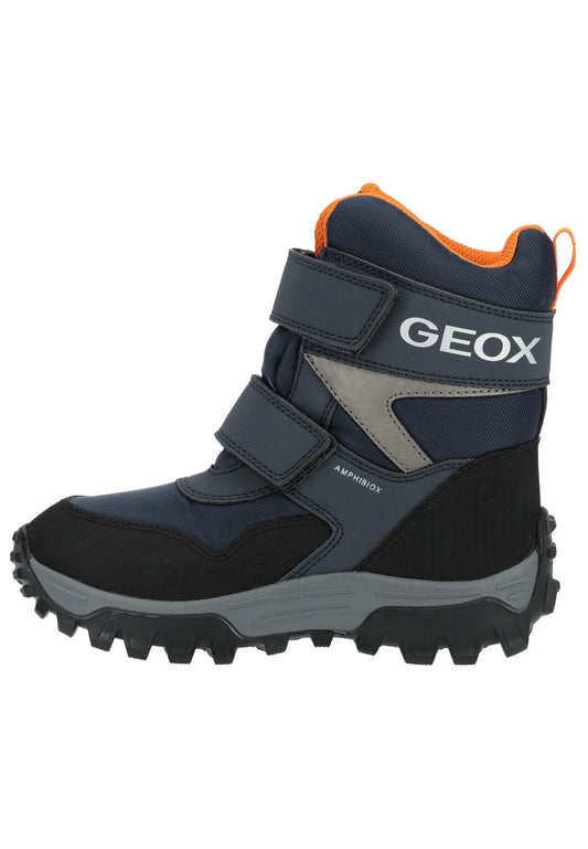 Geox Stiefel Lederimitat/Textil Navy/Orange Warmfutter