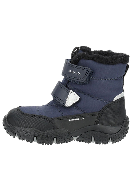 Geox Stiefel Lederimitat/Textil Navy Warmfutter
