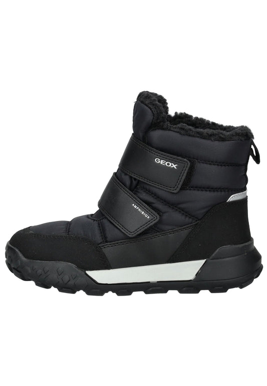Geox Stiefel Lederimitat/Textil Schwarz Warmfutter
