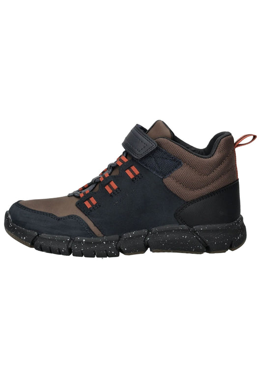 Geox Stiefelette Leder/Textil Blau/Braun