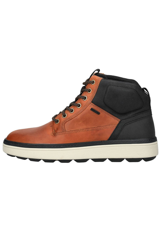 Geox Stiefelette Leder/Textil Braun/Schwarz