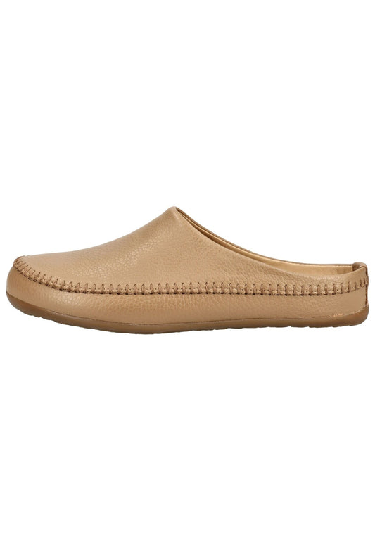 Haflinger Hausschuhe Leder Camel