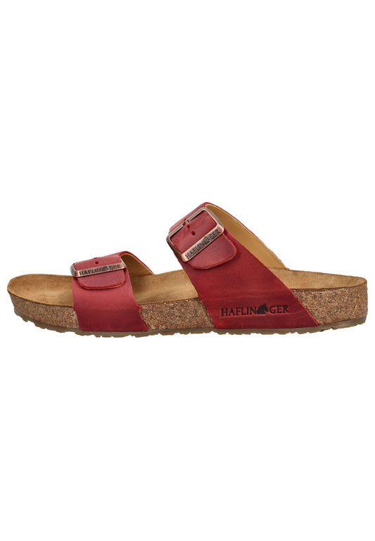 Haflinger Hausschuhe Leder Rot
