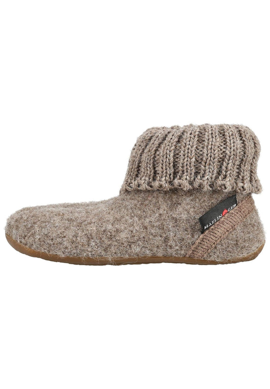 Haflinger Hausschuhe Wolle Beige