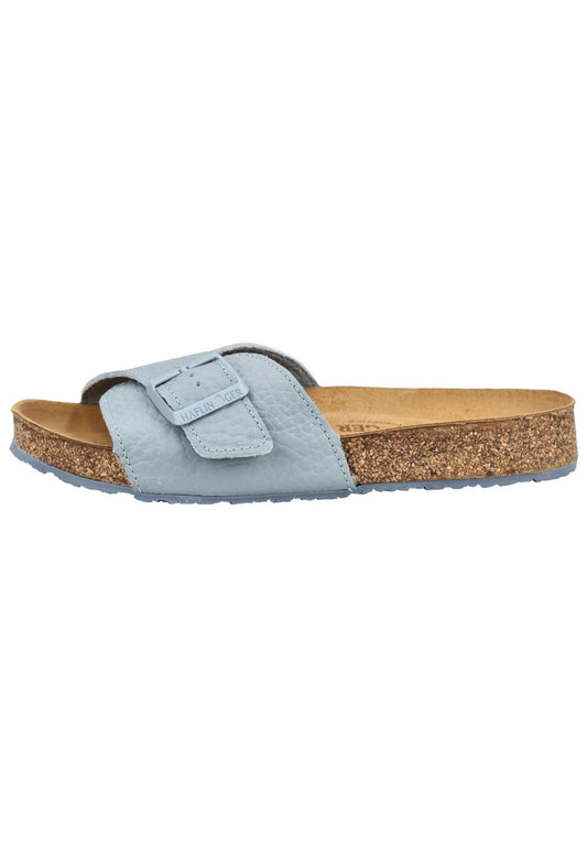 Haflinger Pantoletten Leder Blau