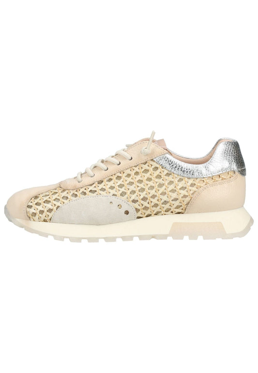 HISPANITAS Slipper Leder/Textil Beige/Weiß