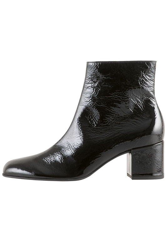 Högl Stiefelette Leder Schwarz Lack