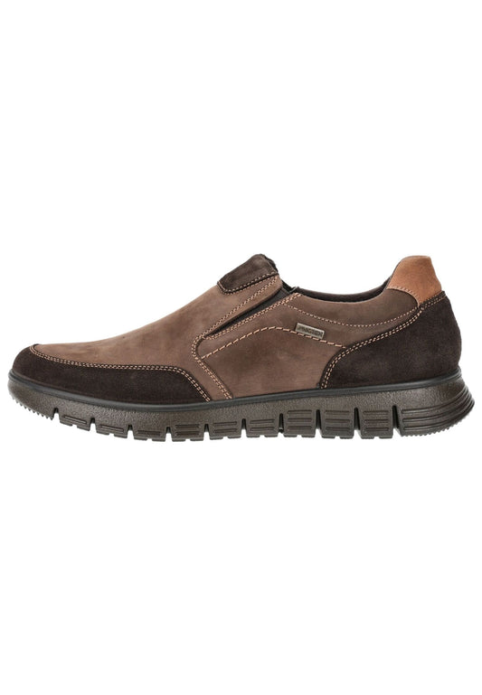 IMAC Slipper Nubukleder/Textil Kaffee
