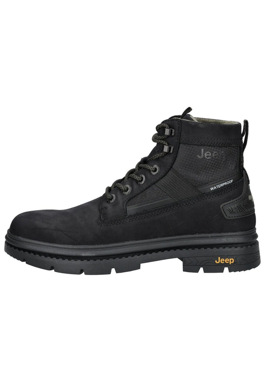 JEEP Stiefelette Leder/Textil Schwarz