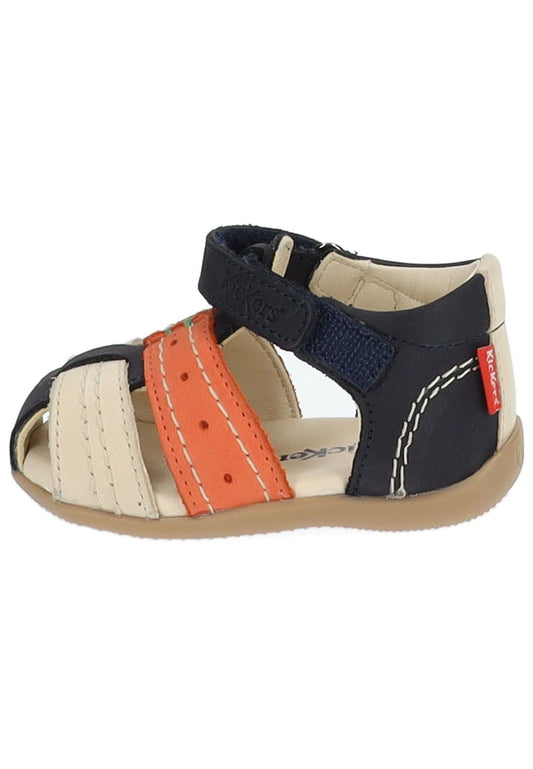 Kickers Halbschuhe Leder Blau/Beige