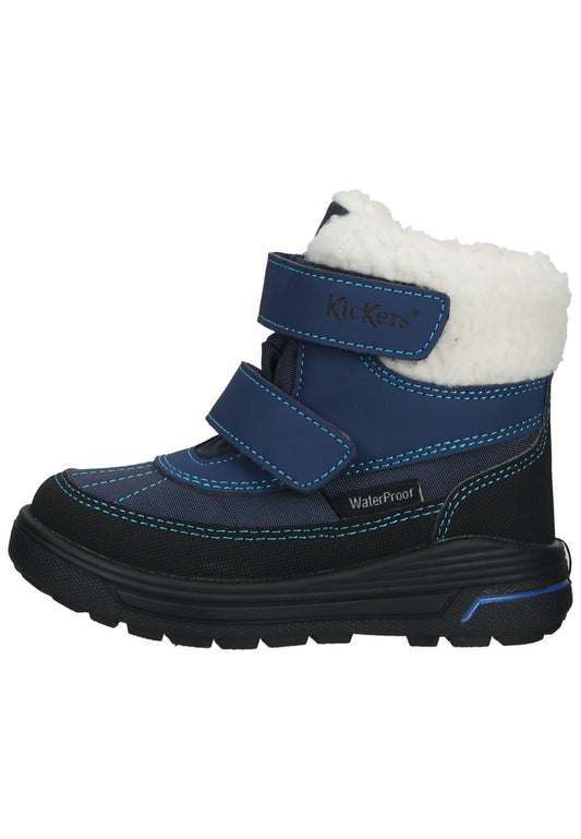 Kickers Stiefel Lederimitat/Textil Marine Warmfutter