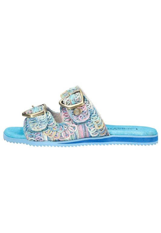 Laura Vita Pantoletten Textil Blau