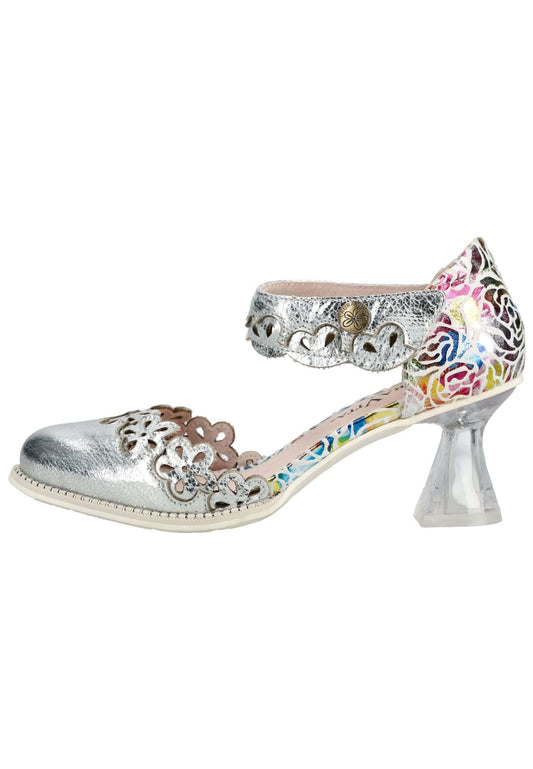 Laura Vita Pumps Leder Silber