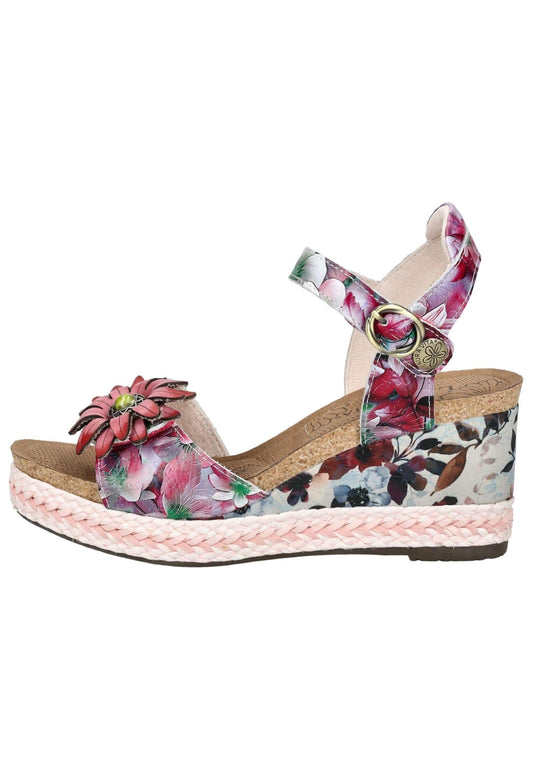 Laura Vita Sandalen Leder Weiß/Lila