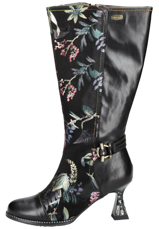 Laura Vita Stiefel Leder/Textil Schwarz
