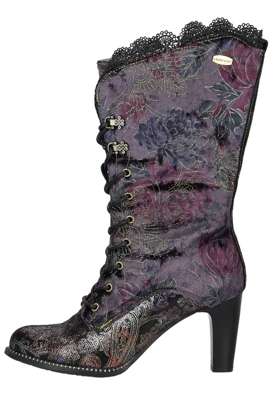 Laura Vita Stiefel Leder/Textil Violet