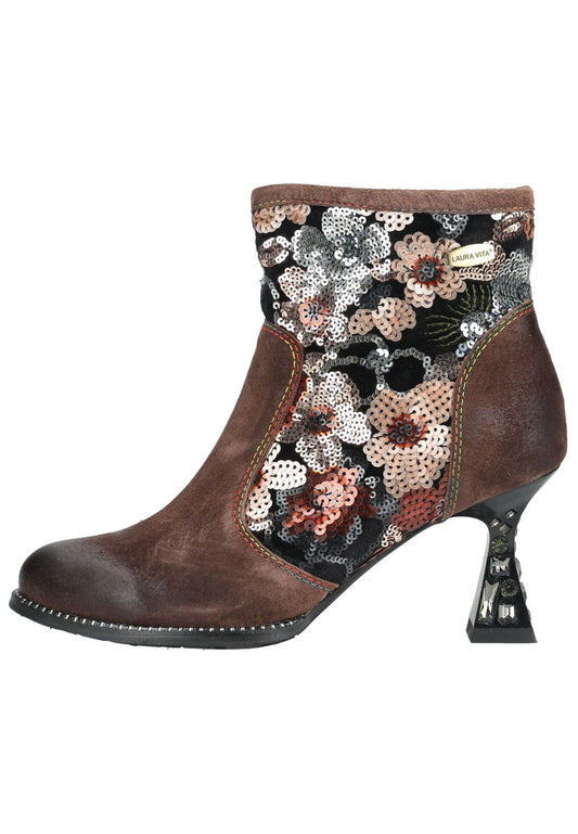Laura Vita Stiefelette Leder/Textil Schoko