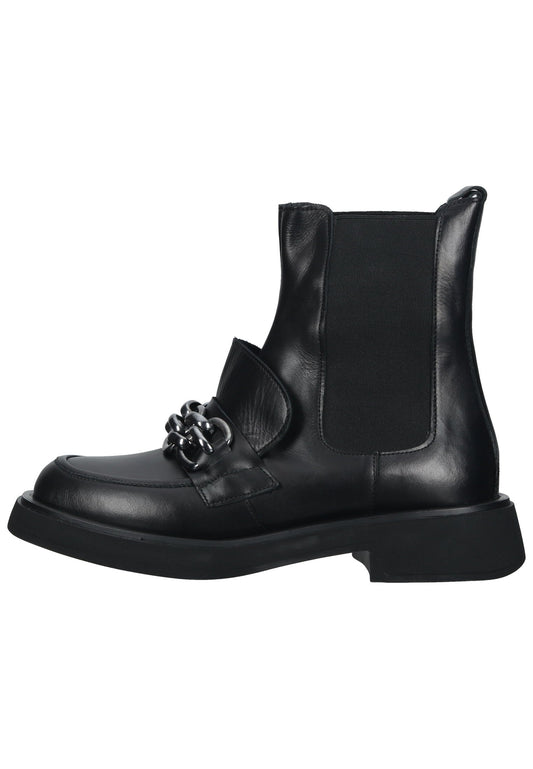 Lazamani Stiefelette Leder/Textil Schwarz