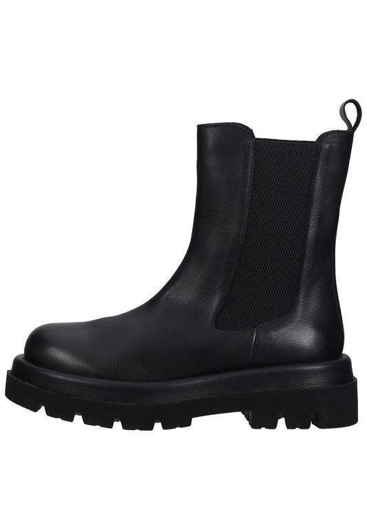Lazamani Stiefelette Leder/Textil Schwarz
