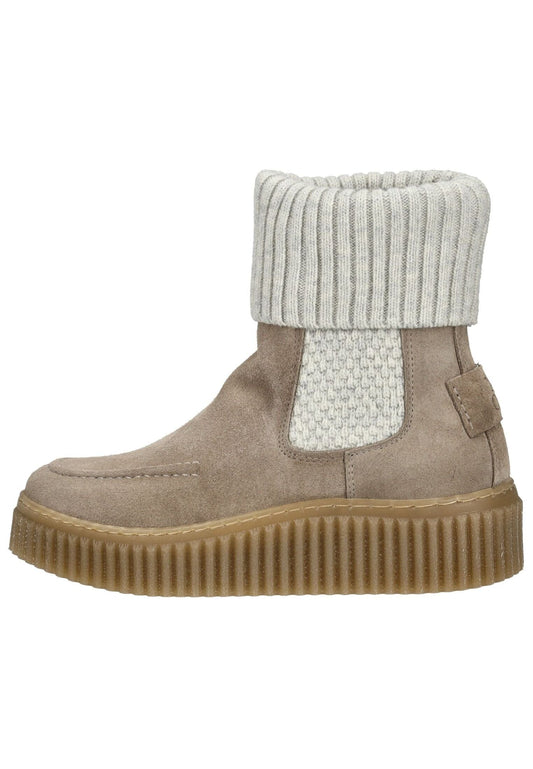Marc O Polo Stiefelette Veloursleder/Textil Taupe