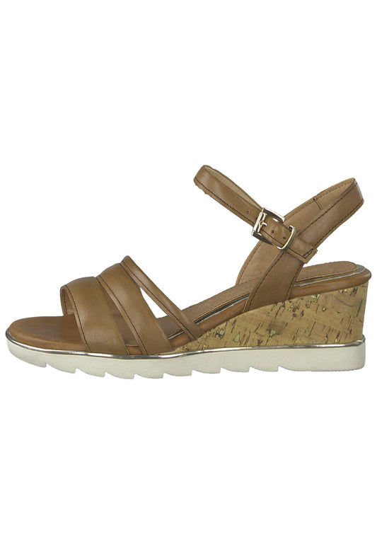 Marco Tozzi Sandalen Leder Cognac