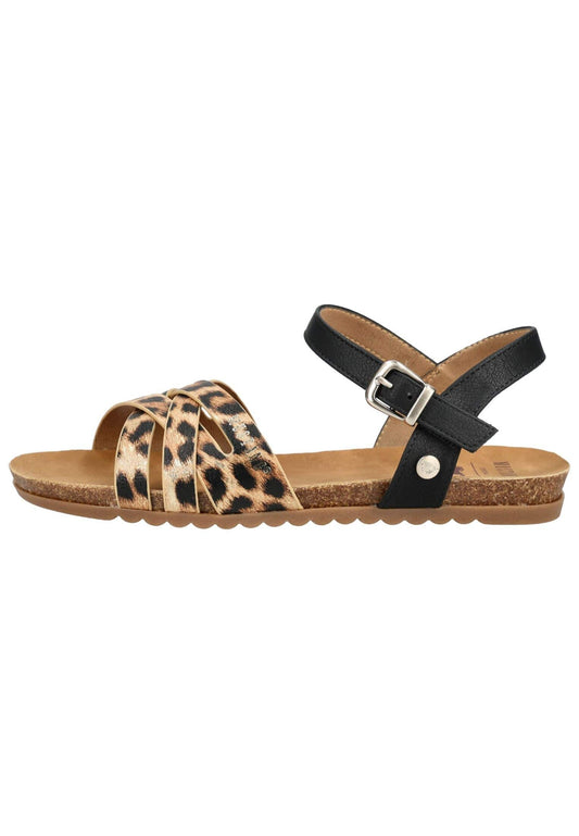Mustang Sandalen Lederimitat Leopard