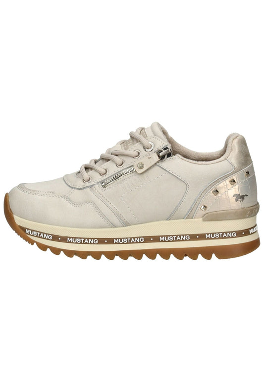 Mustang Sneaker Lederimitat Ivory Warmfutter