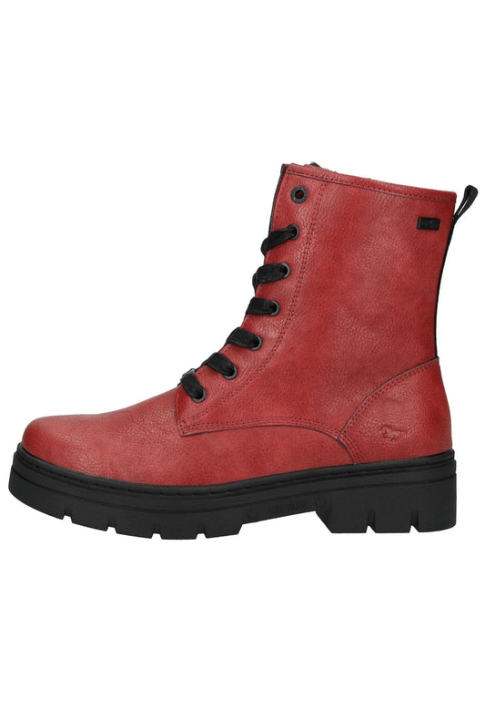 Mustang Stiefelette Lederimitat Rot Warmfutter