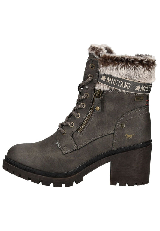 Mustang Stiefelette Lederimitat/Textil Lava Warmfutter
