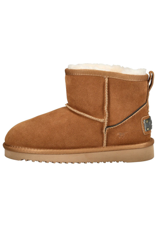 Mustang Stiefelette Veloursleder Cognac Warmfutter